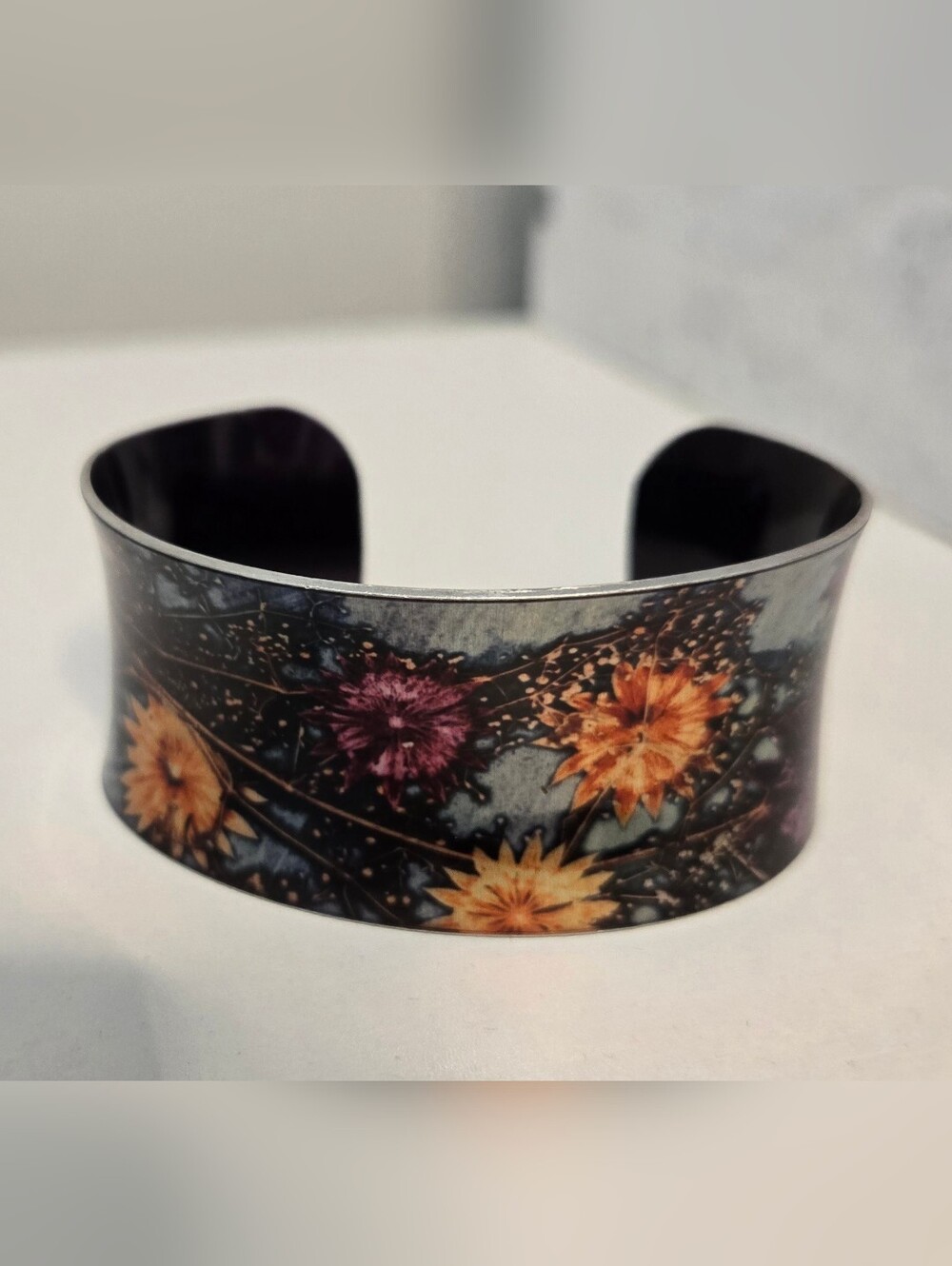 Aluminium Cuff Bracelet with Botanical Print by Gillian Arnold